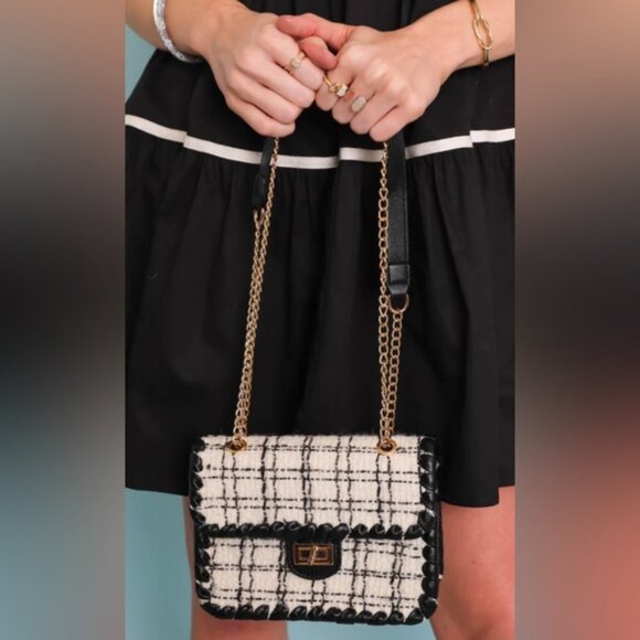 Urban Expressions Women's Marjorie Handbag in Black and White - Picture 1 of 6